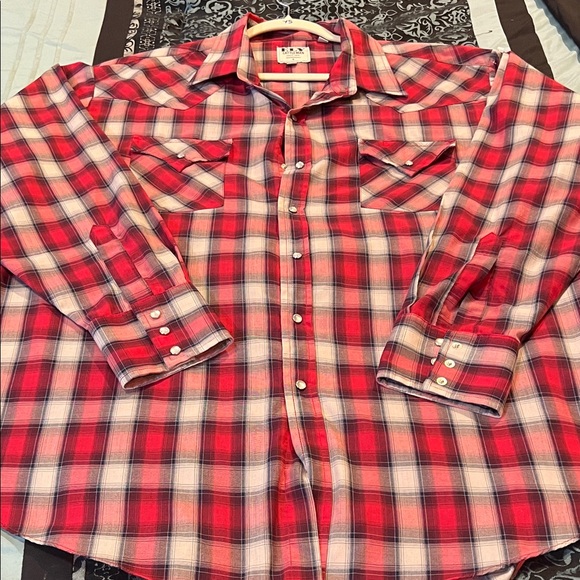 Ely Cattleman Other - Ely Cattleman Red and White Plaid Men's Shirt